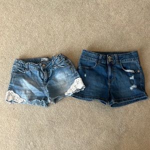 Girls jean shorts